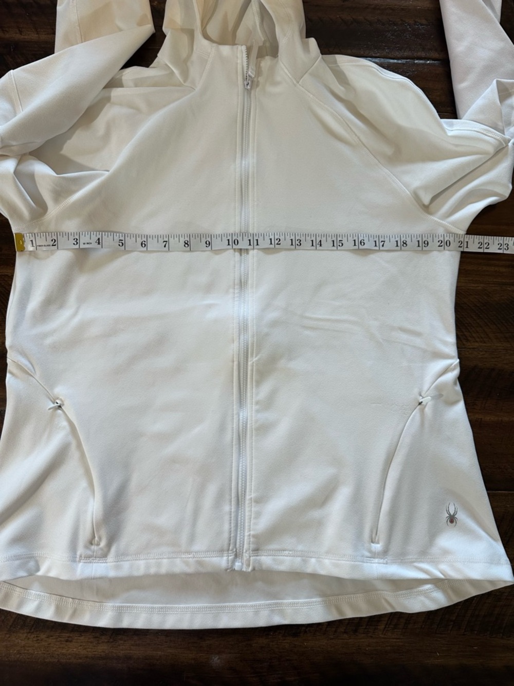 Spyder Active White Zip Hoodie Jacket XL Athleisure | running | hiking | GUC - Picture 3 of 9